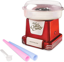 Load image into Gallery viewer, Nostalgia Retro Hard & Sugar Free Cotton Candy Maker, Red