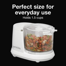 Load image into Gallery viewer, Proctor Silex Durable Mini Food Processor & Vegetable Chopper to Chop, Puree & Emulsify, 1.5 Cup, White