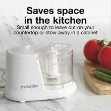 Load image into Gallery viewer, Proctor Silex Durable Mini Food Processor & Vegetable Chopper to Chop, Puree & Emulsify, 1.5 Cup, White