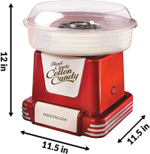 Load image into Gallery viewer, Nostalgia Retro Hard & Sugar Free Cotton Candy Maker, Red