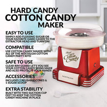 Load image into Gallery viewer, Nostalgia Retro Hard & Sugar Free Cotton Candy Maker, Red