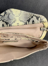 Load image into Gallery viewer, Anne Klein Silver & White snake skin pattern purse.