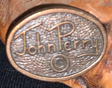Load image into Gallery viewer, JOHN PERRY SCULPTURE OF A LG SAIL BOAT& DOLPHIN ON LARGE BEAUTIFUL BURL WOOD
