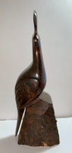 Load image into Gallery viewer, Mid Century Modern Quail Hand Carved Bird Teak Wood Art Sculpture Statue LG