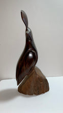 Load image into Gallery viewer, Mid Century Modern Quail Hand Carved Bird Teak Wood Art Sculpture Statue MD