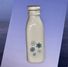 Load image into Gallery viewer, Off White Ceramic Milk Bottle with snowflake design