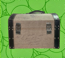 Load image into Gallery viewer, Decorative Burlap Treasure Box - Small Trunk Chest