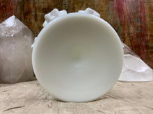 Load image into Gallery viewer, Vintage Fenton Hobnail Milk Glass Compote, Double Crimp, Ruffled Edge Compote