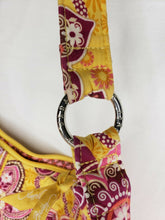 Load image into Gallery viewer, Vera Bradley Lisa B Slim Hobo Bag Bali Gold Purse Yellow Pink Floral