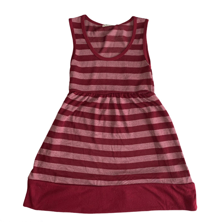 Red and Pink Stripe girls dress