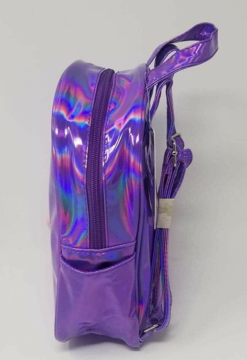 holographic mini backpack pink Limited Too Mini Backpack Purple Holographic Pink Star or Pink Hologra – Romes Finds